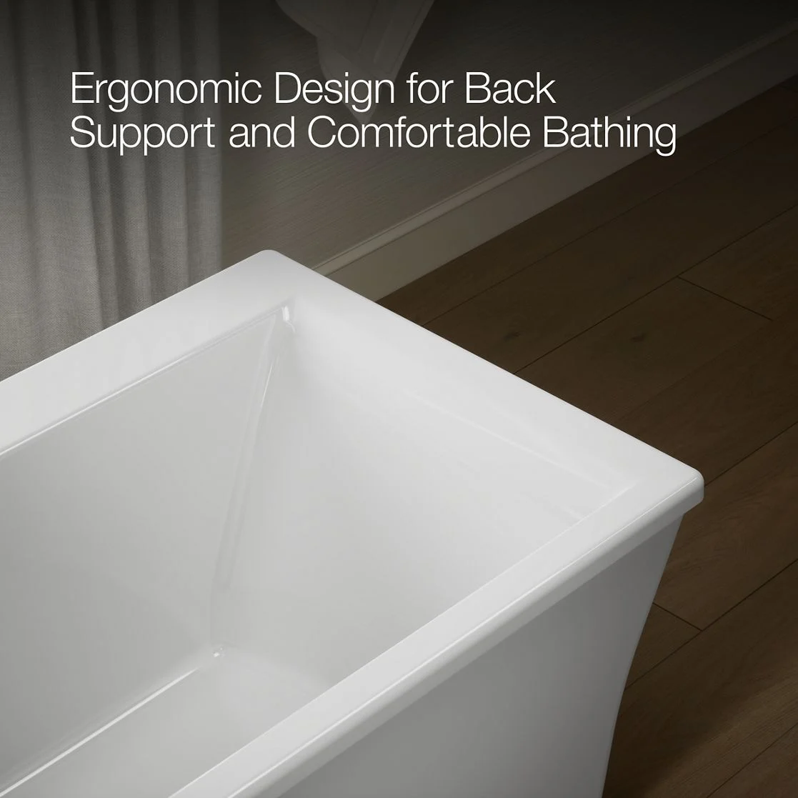 Kohler Stargaze freestanding bathtub ergonomic