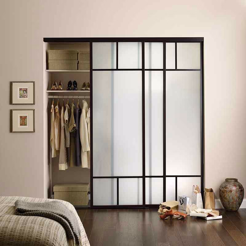 sliding frosted door for closets